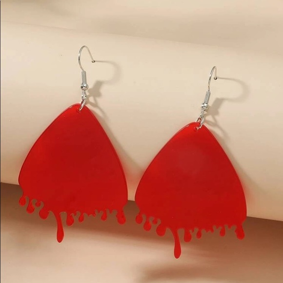 🌊 Oversized Dripping Jellyfish Earrings 🌊 - Picture 2 of 3